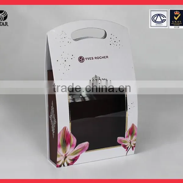 Customized Gift Box Cosmetics Packaging Printing Cardboard Portable Paper Box With Window photo-2