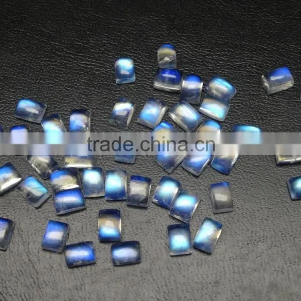 Rainbow Moonstone, Rectangular Cut, Best Quality Cabochon, Natural Gemstone photo-4