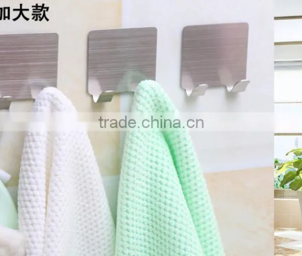 Clothes Metal Hanging Stainless Steel Adhesive Hook photo-2