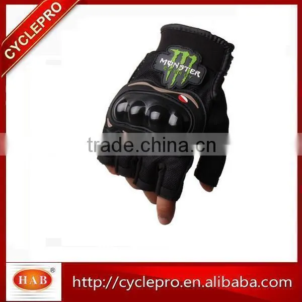 Hot Sell 2016 Newest Monster Half Finger Motorcycle Gloves