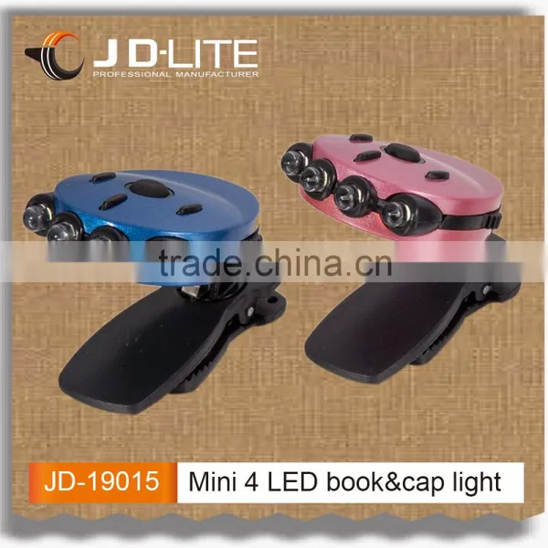 4 LED Book&cap Light Led Bed Head Reading Light Book Light