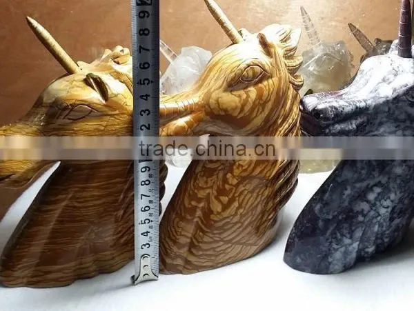 Wholesale Natural Rock Quartz Stone Carving Unicorn for Gifts photo-3