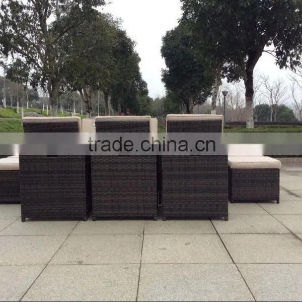 Patio Furniture Dining Set Garden Outdoor Patio Furniture Sets Wicker Outdoor Patio Cube Sets W/ Cushions photo-3