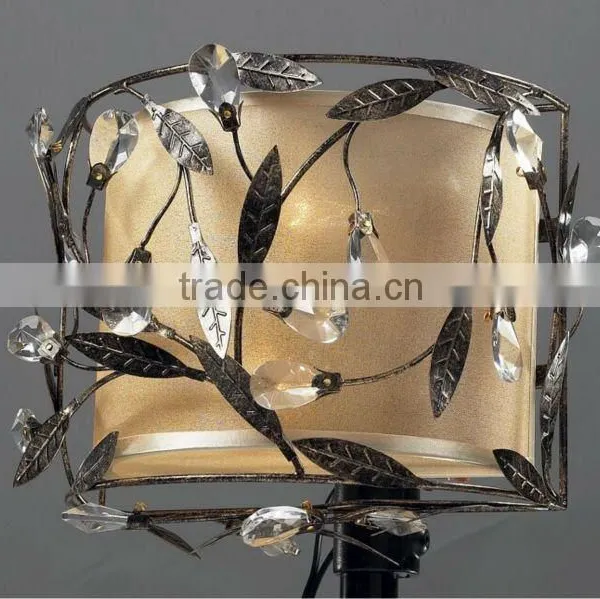 Iron Cover Deep Rust Gauze Shade Headboard Lamp