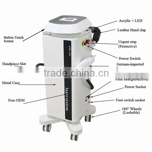 Double Laser Roots Nd Yag Laser Tattoo Removal Machine Q Switch Laser Tattoo Removal Machine 532nm 1064nm Active Q Switch Nd Yag Laser Pigment Removal Q Switched Laser Machine photo-4