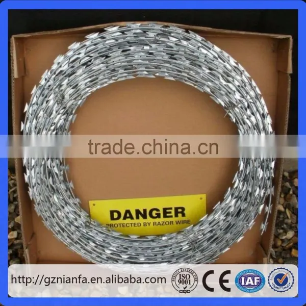 450mmm /500mm /700mm /1000mm Hot Galvanized Coil Concertina Razor Barbed Wire(Guangzhou Factory) photo-4
