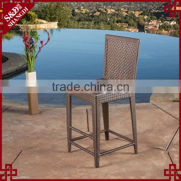 Top Quality Resin Wicker Backrest Design High Vintage Bar Stools photo-2