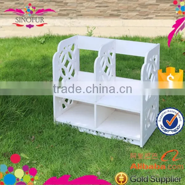 Carved Pattern Flower Storage Shelf photo-3