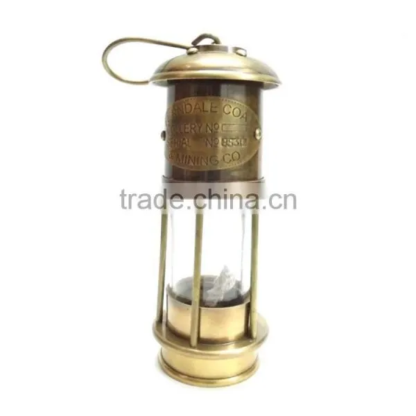 Nautical Brass Miners Lamp