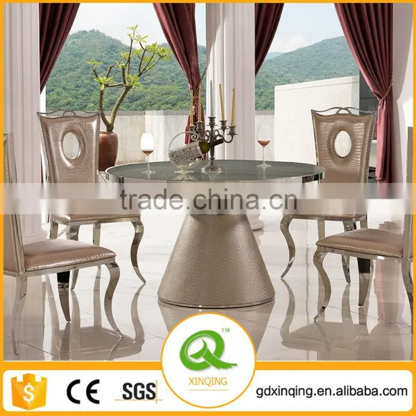 TH379 Cheap Stainless Steel Round Modern Dining Table photo-2