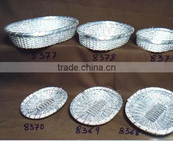 Metal Round Base Wire Baskets Fruit Basket