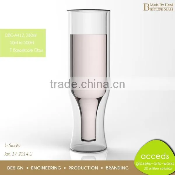 Hand Made Tall and Thin Drinking Glass Cup photo-6