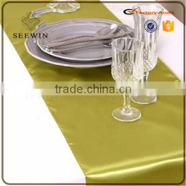 Washable Durable Wrinkle-proof Popular Soft Quilt Satin Table Runner for Wedding Decoration photo-5