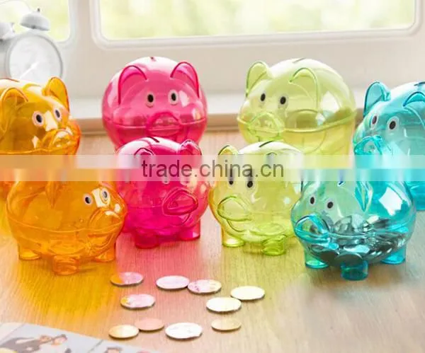 Transparent Money Box, Saving Box, Plastic Pig Shape Piggy Bank photo-6