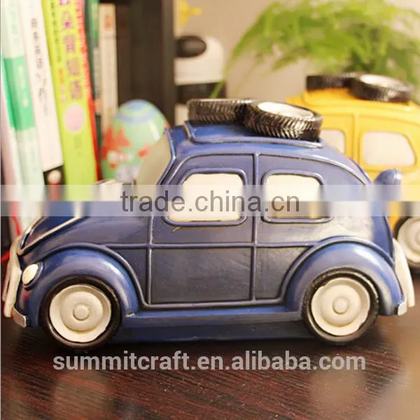 Resin Vintage Car Shape Coin Bank Money Saving Box for Kids photo-5