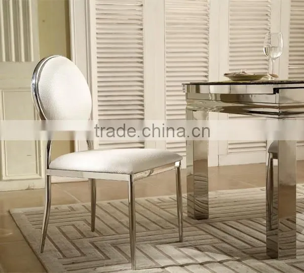 White Cover Silver Banquet Chair Wedding Chair photo-2