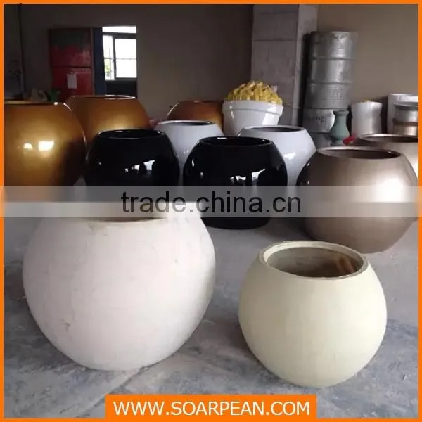Outdoor Decorative Fiberglass Large Size Flower Pot photo-5