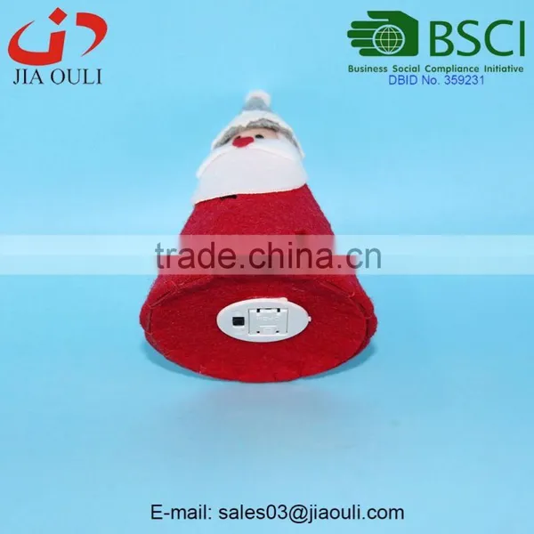 New Design Christmas Decoration With LED Non-woven Fabric Santa Claus Doll photo-4