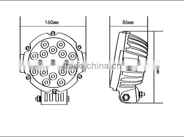 51w LED Off Road Lamp Heavy Duty Matchine Led Working Light photo-4