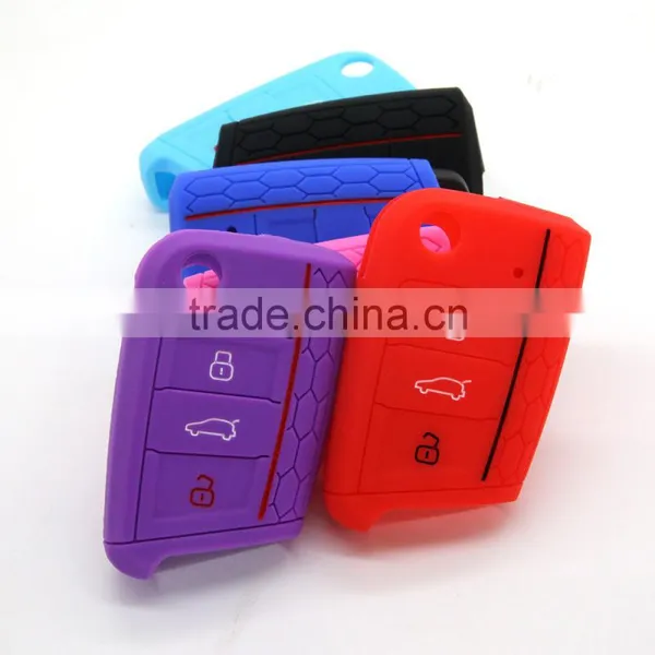 Hot Selling Silicone Remote Key Cover for vw Golf 7 Key Case 3 Button photo-5