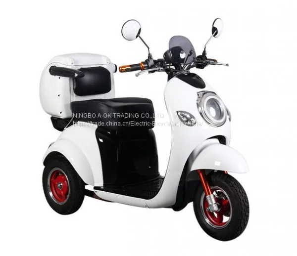 48V500W New Style 3 Wheel Electric Mobility Scooter Trike, Electric Disabled Tricycle With Windshield photo-2