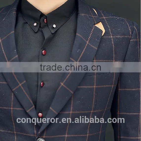 Grid Window Pane Man Suit.BSPL0638 photo-5