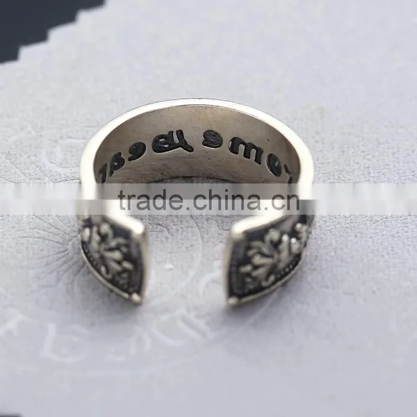 Fashion Cool Retro Punk JEWELRY Open Ring Sterling Silver for Men Wholesale photo-4