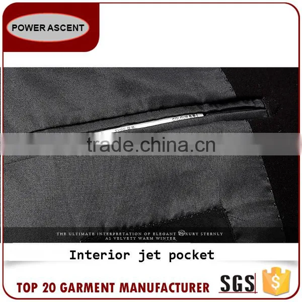 Wholesale Suit Polyester Fabric Black 1-Button Suits For Men photo-4