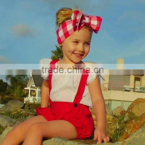 Boutique Red Suspender Shorts Button Design Online Shopping for Wholesale Clothing photo-4