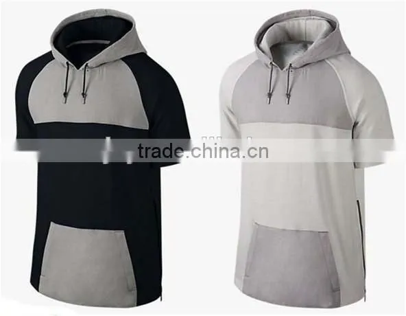 High Quality Wholesale Mens Short Sleeve Hoodies With Hood photo-2