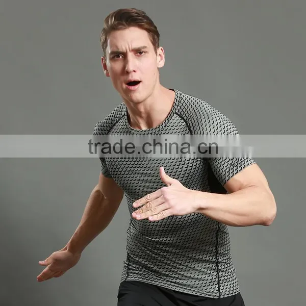 Top Quality Best Short Sleeve Plain Round Neck Fitness Athletic T-Shirts Polyester photo-4
