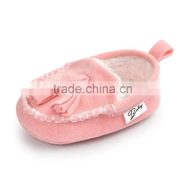 6 Colors Suede Fabric, Soft Sole Baby Moccasins photo-4