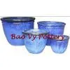 Blue Glazed Outdoor Ceramic Planter