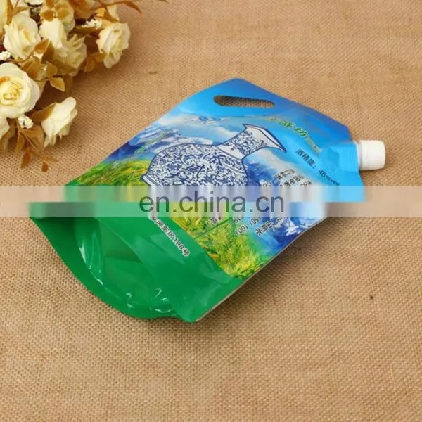 Food Grade Laminated Aluminum Foil Packaging Red Wine Liquid Stand up Spout Pouch With Handle photo-3