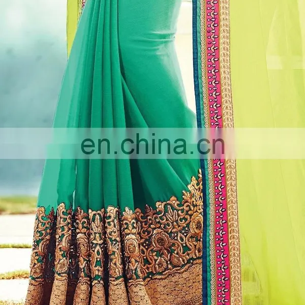 Indian Bollywood Embroidered Saree | Shari | Sari for Women photo-3