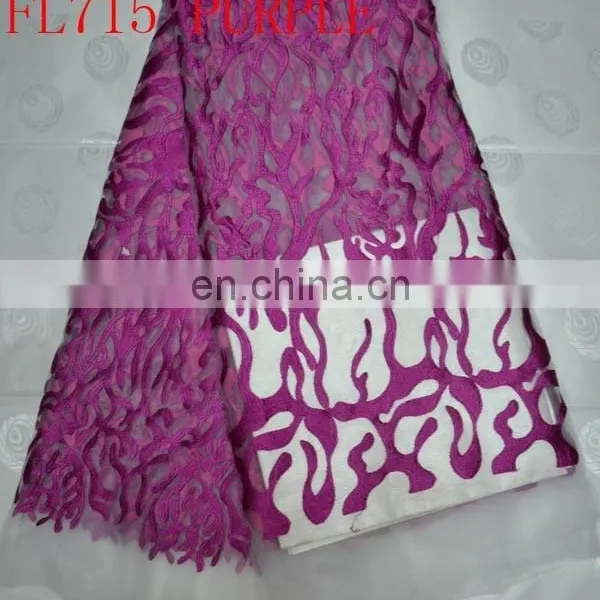 2015 New Arrival High Quality African Cord Lace Fabric(FL715)high Quality/best Price/in Stock/popular/fashion/prompt Delivery photo-5