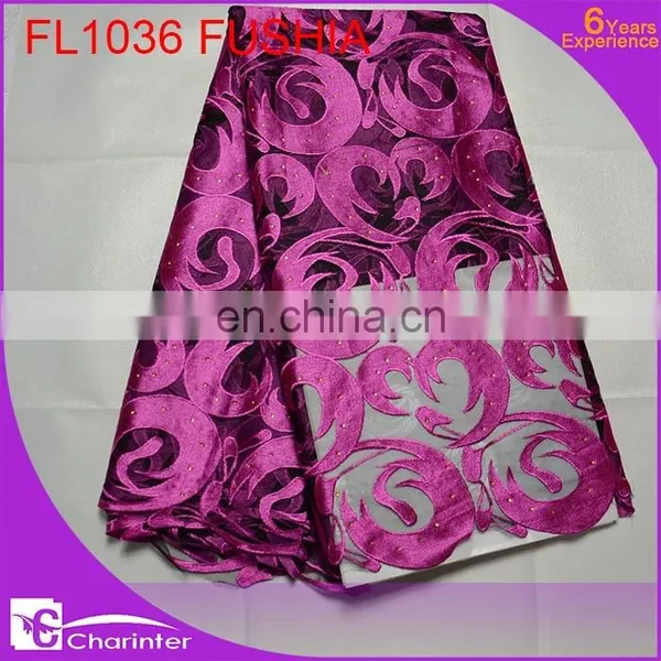 Free Shipping Nigerian Lace With Rhinestone Bridal Lace Fabrics Tulle Voile Lace Fabric photo-3
