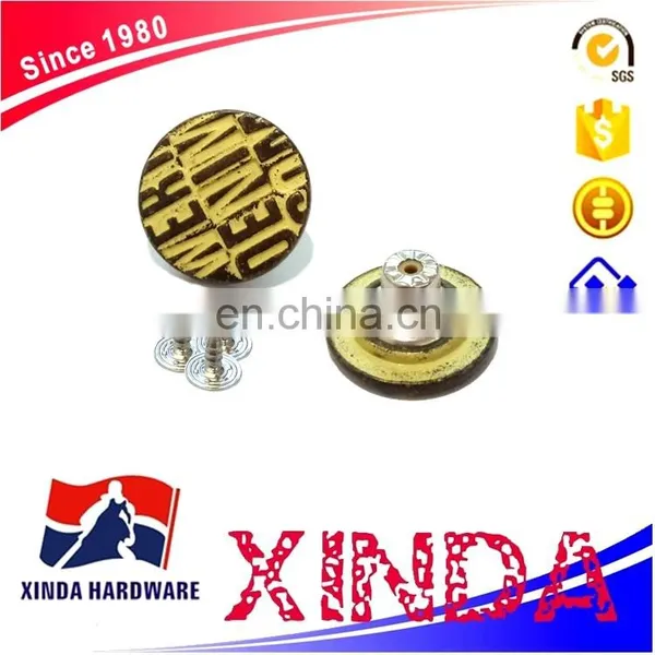 20mm Jeans Metal Shank Buttons, Brass Button And Rivet For Denim, Jackets photo-2