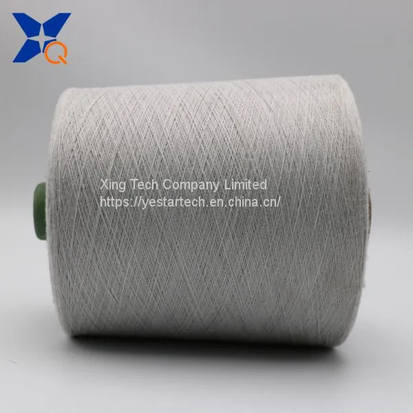 Grey Yarn Ne32/2ply 10% Stainless Steel Fiber Blended With 90% Polyester Fiber Ring Spun Yarn for Knitting Touchscreen Gloves--XTAA207 photo-2