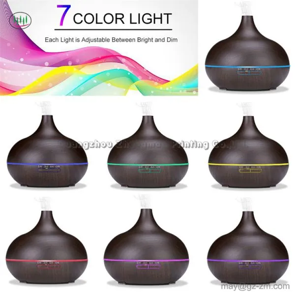 400ML Remote Control Ultrasonic Air Humidifier Essential Oil Diffuser Aroma Lamp Aromatherapy Electric Aroma Diffuser Mist Maker