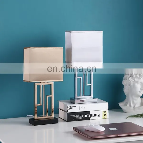 Good Quality Cheap Living Room Bedroom Metal Base Custom Hotel Decor Table Lamps for Bedroom photo-2