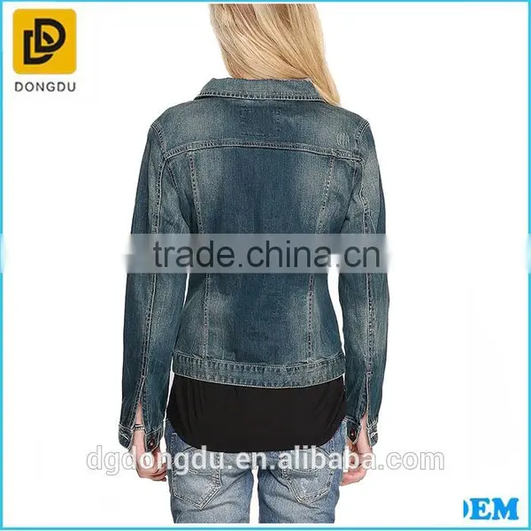 OEM Hot Sale Long Sleeve Men Windproof and Windproof Rain Denim Jacket photo-2