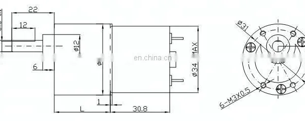 36mm Micro 7.2 Volt DC Motor For Vacuum Cleaner ( RS-540 ) photo-5