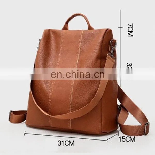 Large Capacity Hair Ball Lightweight Waterproof Casual Travel Female Anti-theft Pu Leather Ladies Women Backpack photo-3