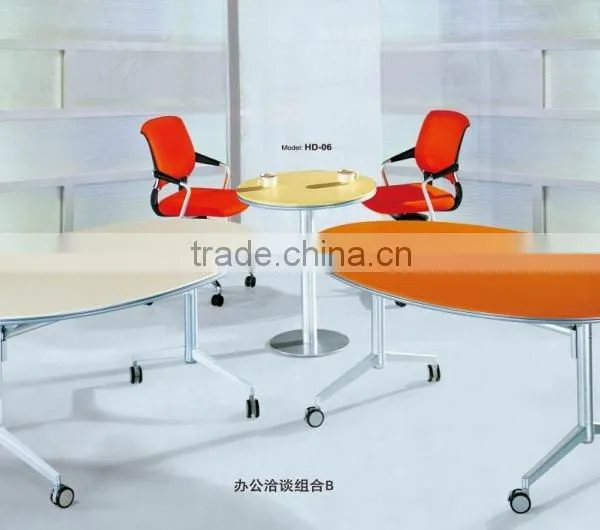 Stainless Steel Round Reception Desks Commercial Office Furniture HD-06 photo-2