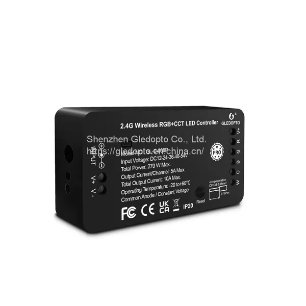 Gledopto New RGB+CCT LED Strip Controller/Receiver Light Dimmer and RGB+CCT Colors Adjustment photo-5