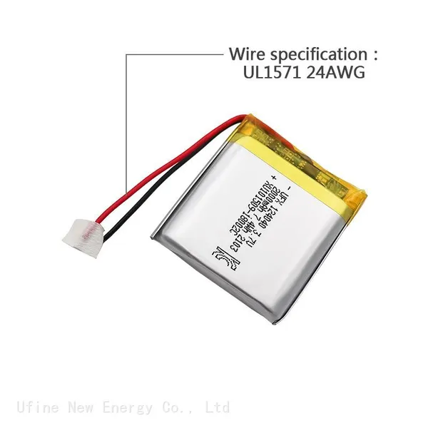 China Li-ion Battery Manufacturer Wholesale Portable Medical Equipment Battery UFX124040 2000mAh 3.7V Safety Lipo Battery photo-3