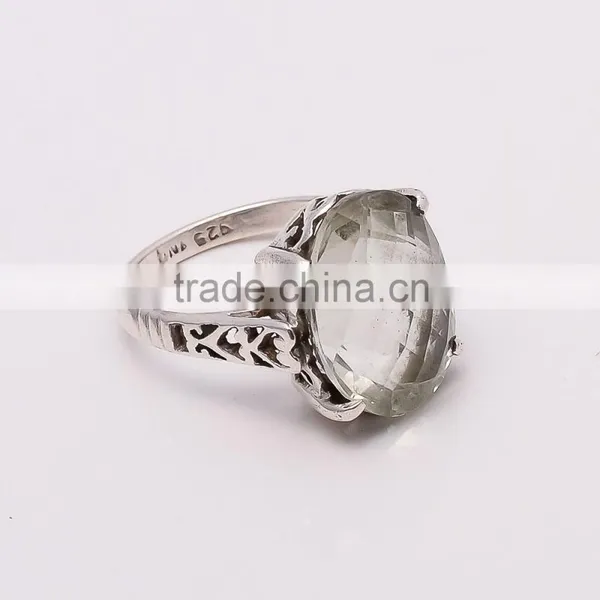 GREEN AMETHYST RING Ring,925 Sterling Silver Jewelry Wholesale,WHOLESALE SILVER JEWELRY,SILVER EXORTER,SILVER JEWELRY FROM INDIA photo-2