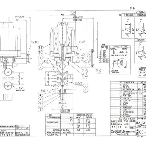 Kaneko Solenoid Valve 3 Way M00DU SERIES photo-5