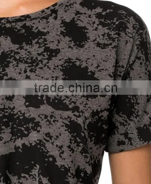2015 China Manufacturer Customized Ladies Sexy Print France Bean Crop Tee Shirt Quality Choice photo-5